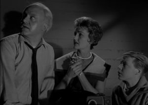 Larry Gates, Peggy Stewart and Michael Burns in The Shelter
