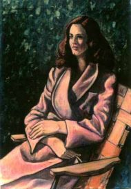 Peter Mark Richman's oil painting Actress in a Robe