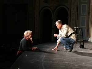 Photo of Estelle Parsons and LeLand Gantt in rehearsal